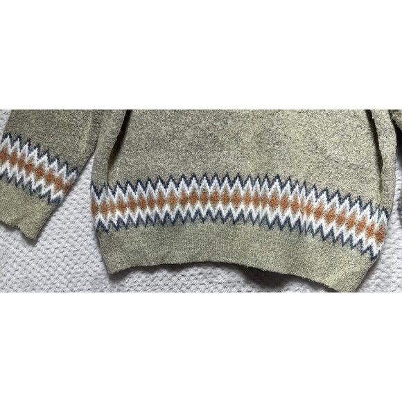 &MERCI Geometric Jacquard Knit Sweater Multicolored Comfy Soft Large - Picture 11 of 11
